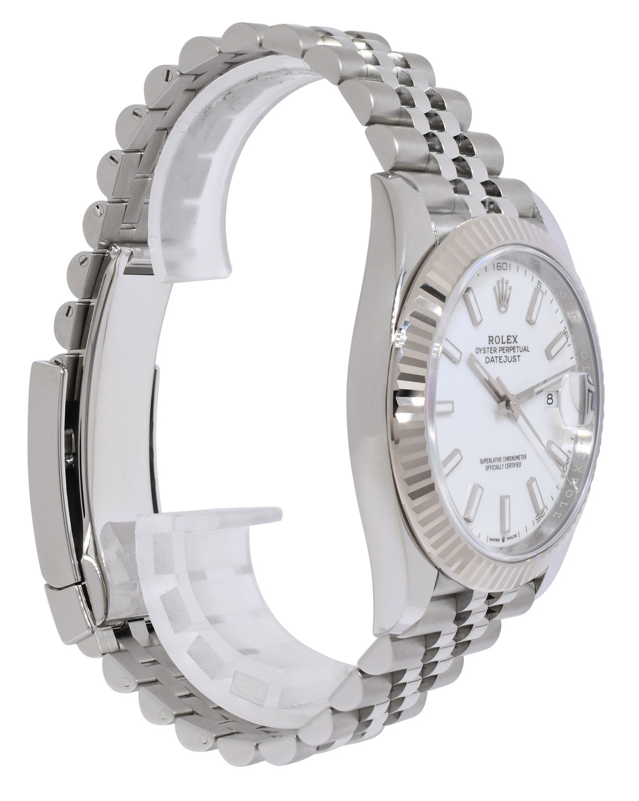 NEW Rolex Datejust 41 Steel & Gold Bezel White Dial Jubilee Watch B/P '25 126334