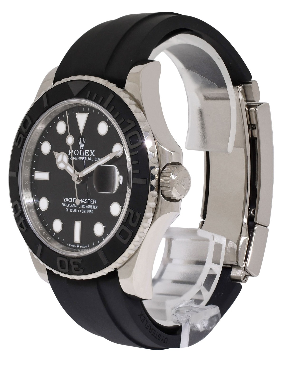 Rolex Yacht-Master 42 18k White Gold Mens Oysterflex Watch B/P 24 226659