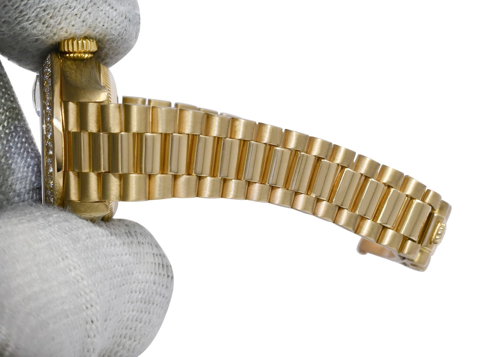 Rolex Datejust President 18k Yellow Gold Champagne Diamond 26mm Watch '93 69178