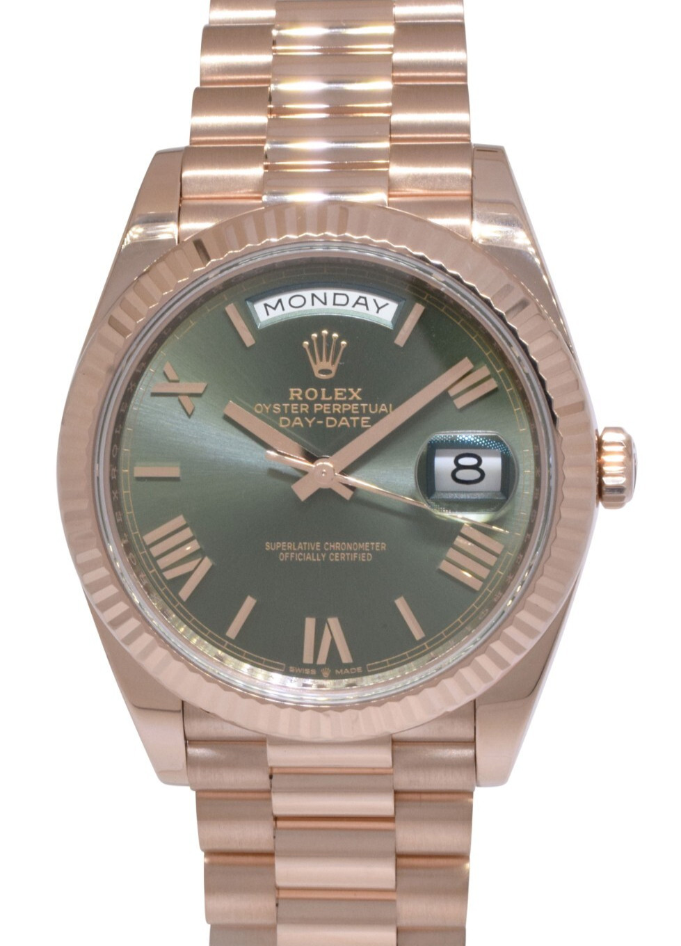 Rolex Day-Date 40 18k Rose Gold Olive Green Mens Watch B/P '23 228235 Rolex Day-Date 40 18k Rose Gold Olive Green Mens Watch B/P '23 228235