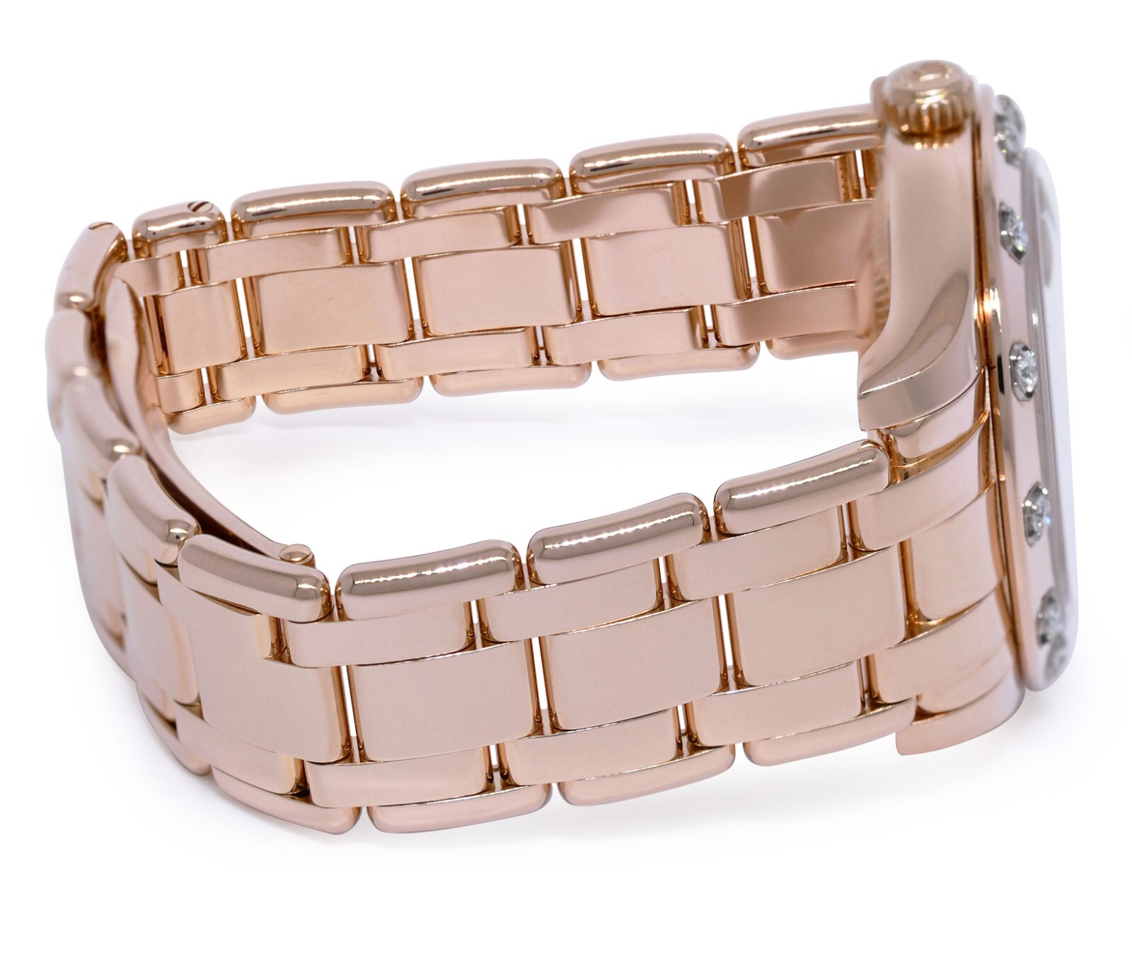 Rolex Pearlmaster 18k Rose Gold Goldust Dream MOP Diamond 34mm Watch 81315