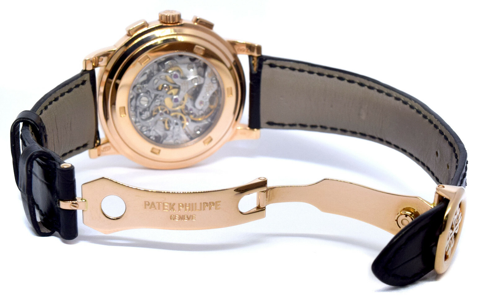Patek Philippe 5070 18K Rose Gold Chronograph Mens Watch Box/Papers '05 5070R