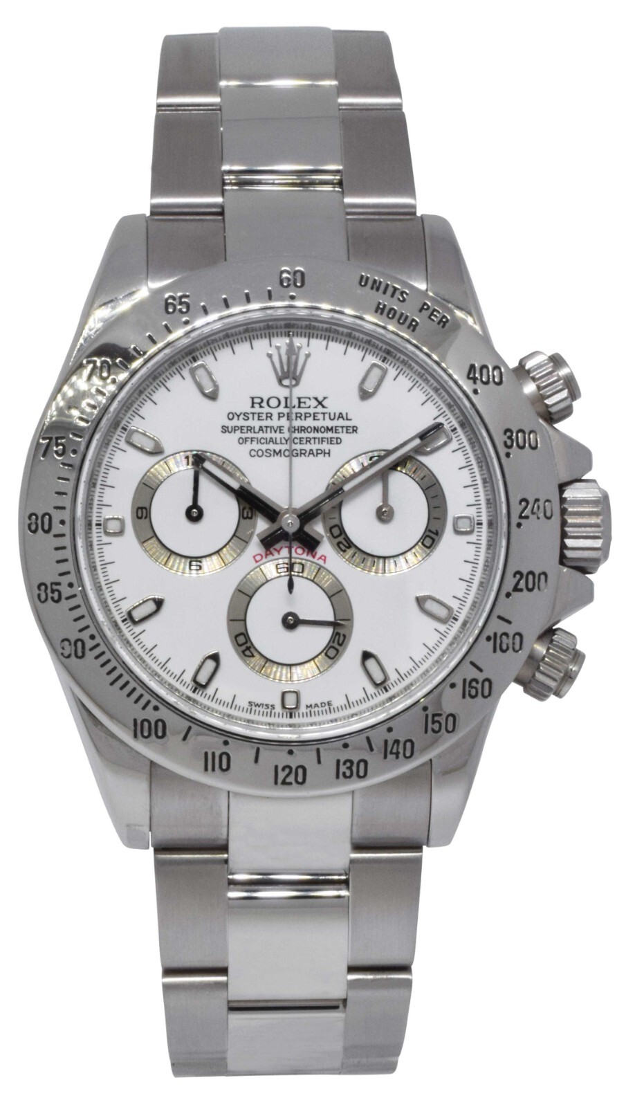 Rolex Daytona Chronograph Steel White Dial Mens 40MM Watch G 116520