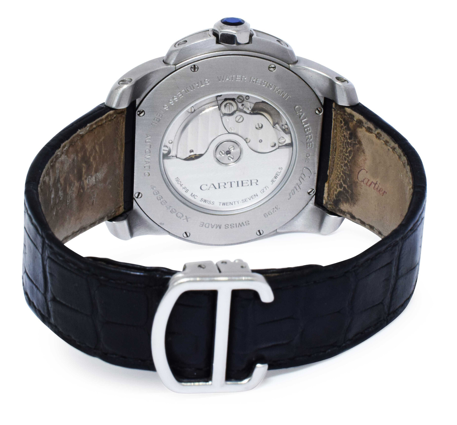 Cartier Calibre Steel & 18k Rose Gold Silver Dial 42mm Watch W7100039 3299