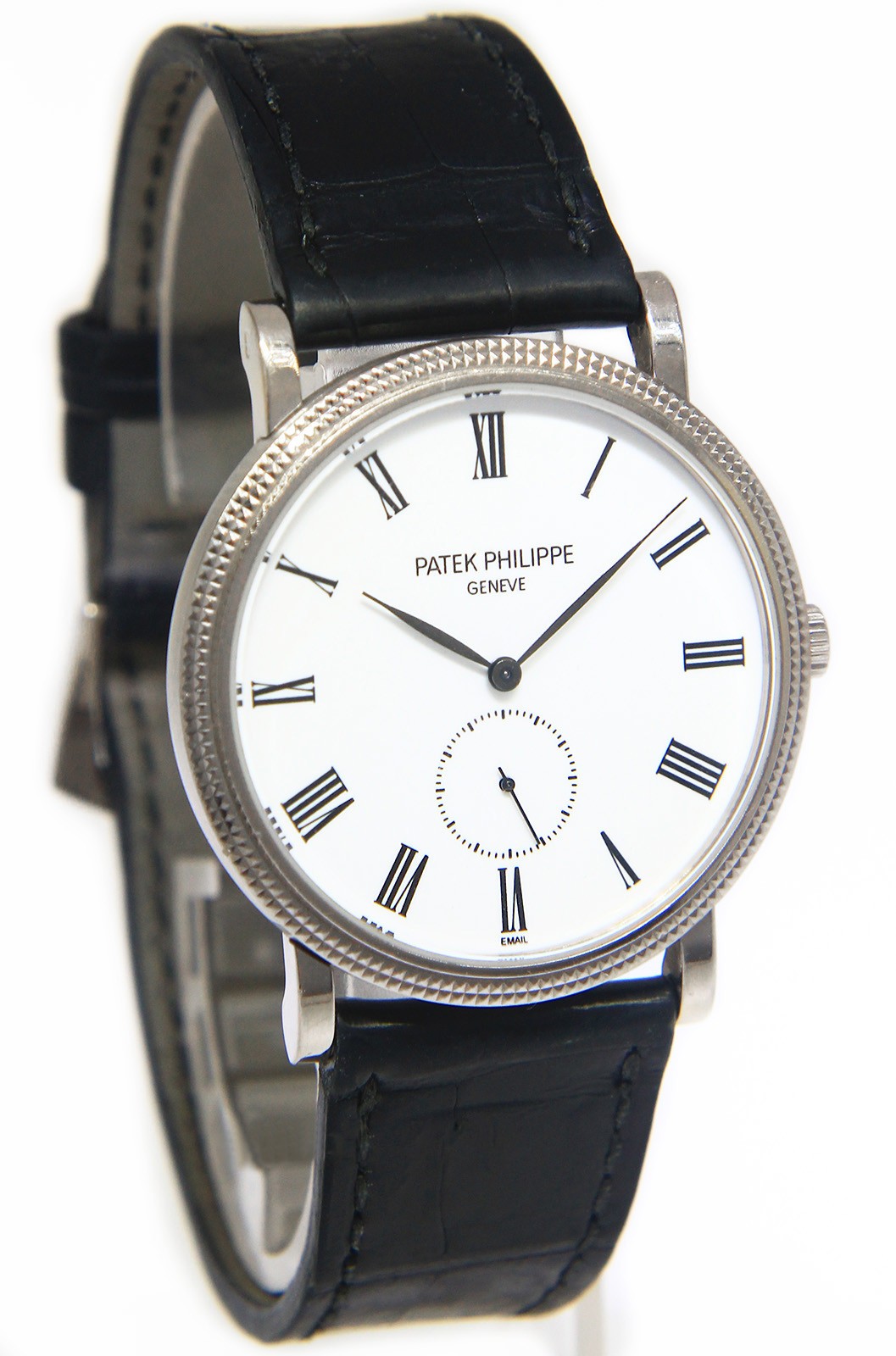 Patek Philippe Calatrava 5116 18k White Gold Enamel 36mm Watch +Archive 5116G