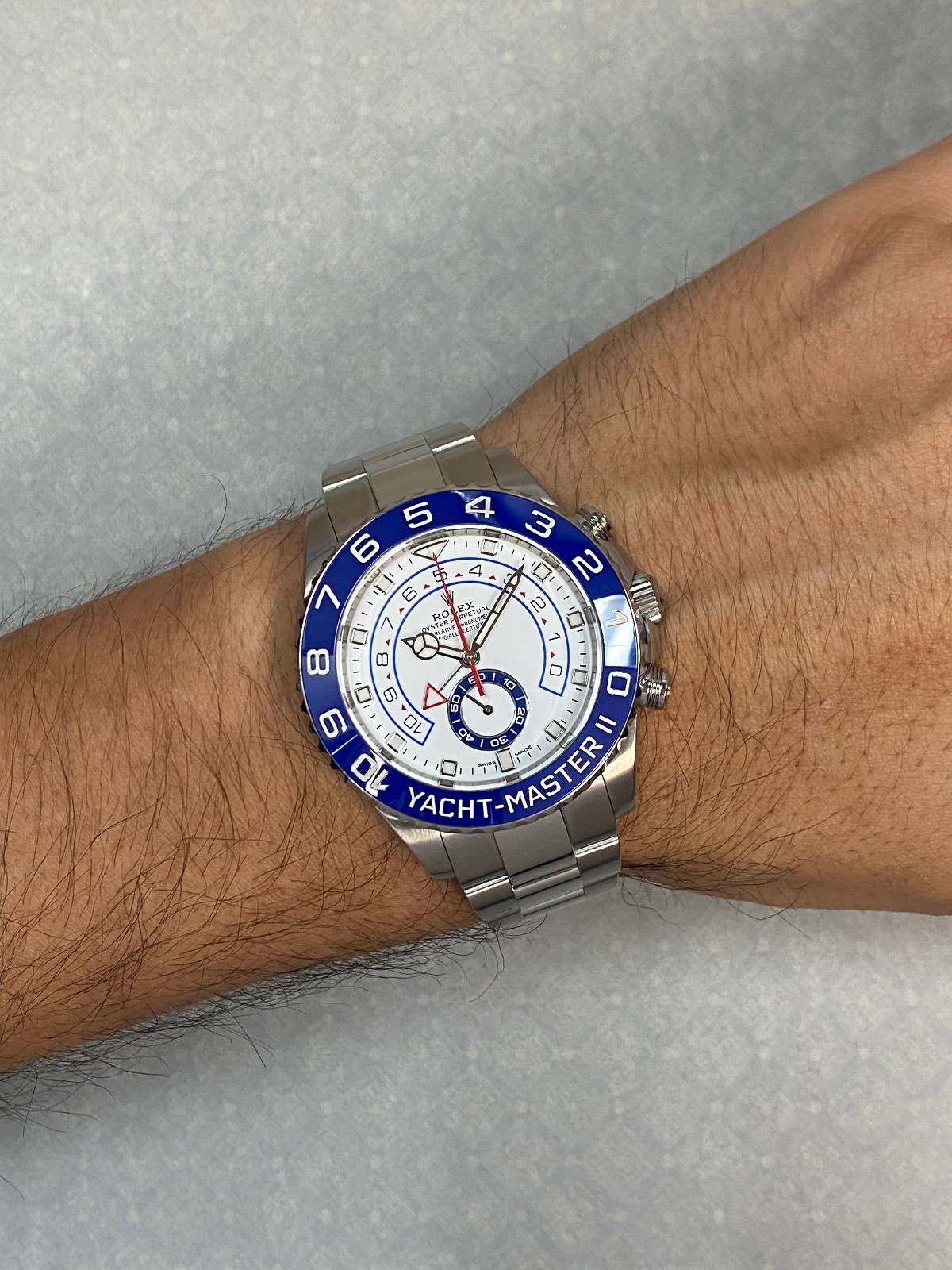 Rolex Yacht-Master II Steel Blue Ceramic Bezel 44mm Watch +Papers '18 116680