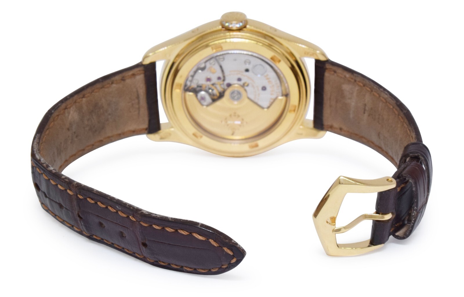 Patek Philippe Annual Calendar 18k Yellow Gold MOP Diamond 37mm Watch + 4936J