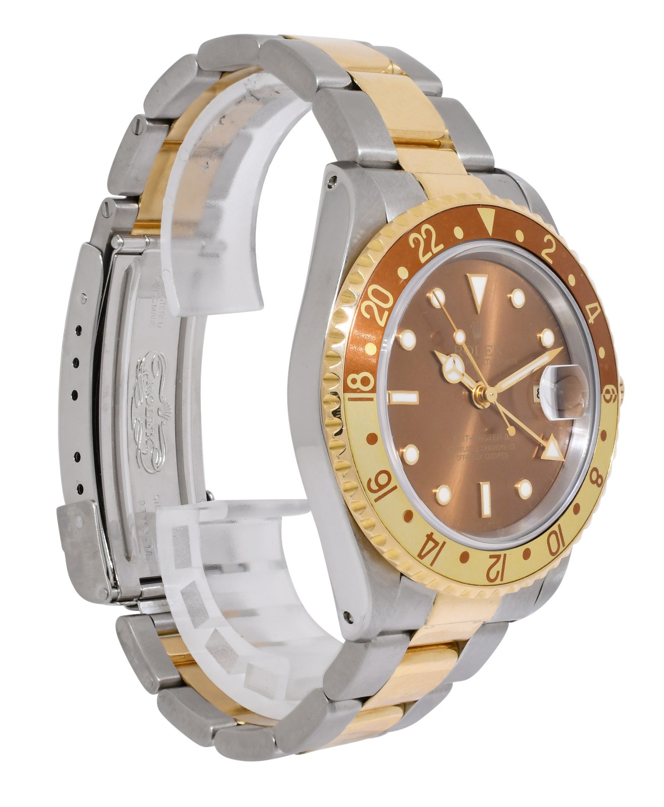 Rolex GMT-Master II 18k Yellow Gold/Steel Root Beer 40mm Vintage Watch '76 16713