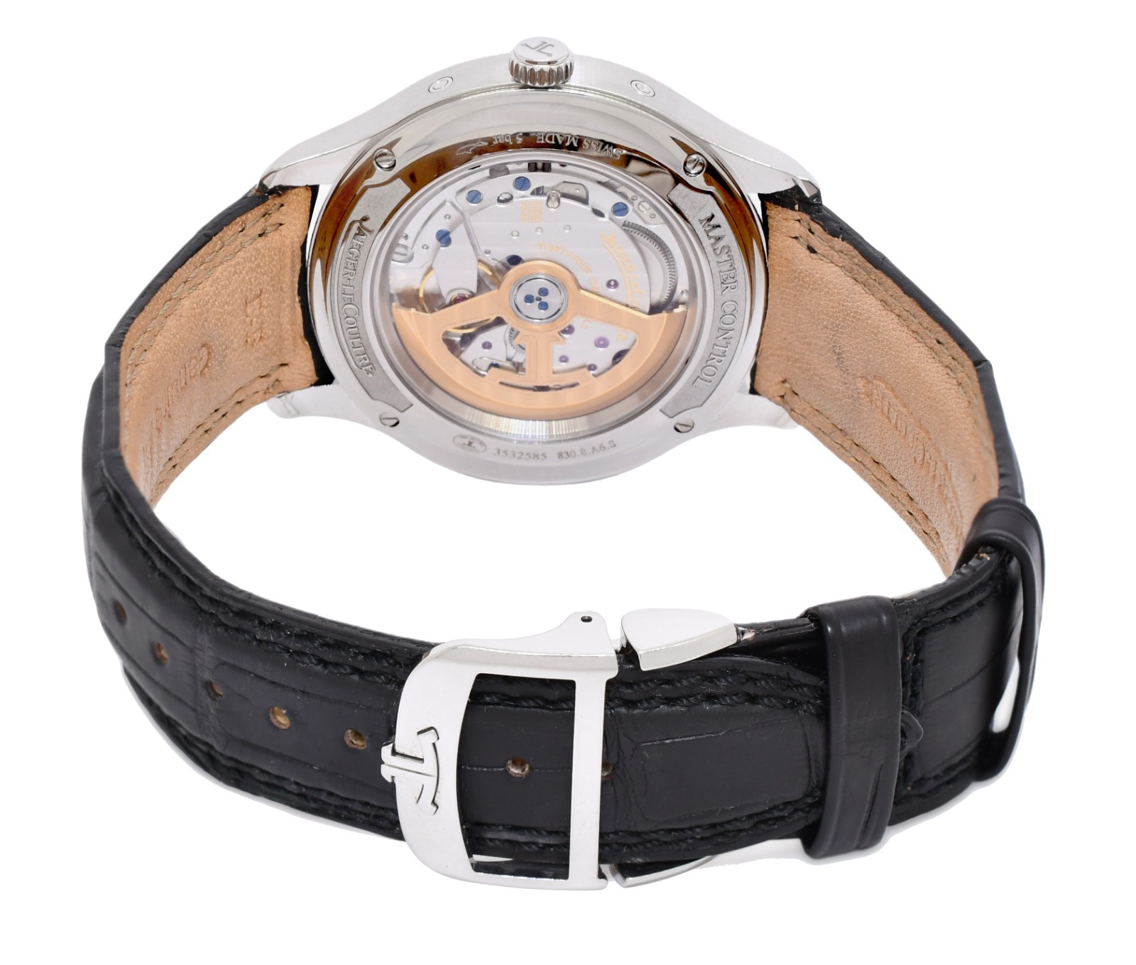 Jaeger LeCoultre Master Calendar Moon Steel Mens 40mm Watch 830.8.A6.S