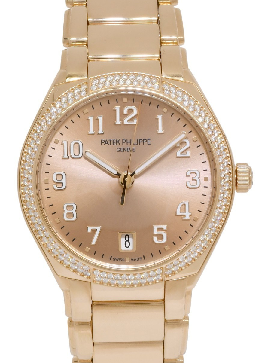 Patek Philippe Twenty~4 Rose Gold Champagne Diamond Ladies Watch B/P '24 7300
