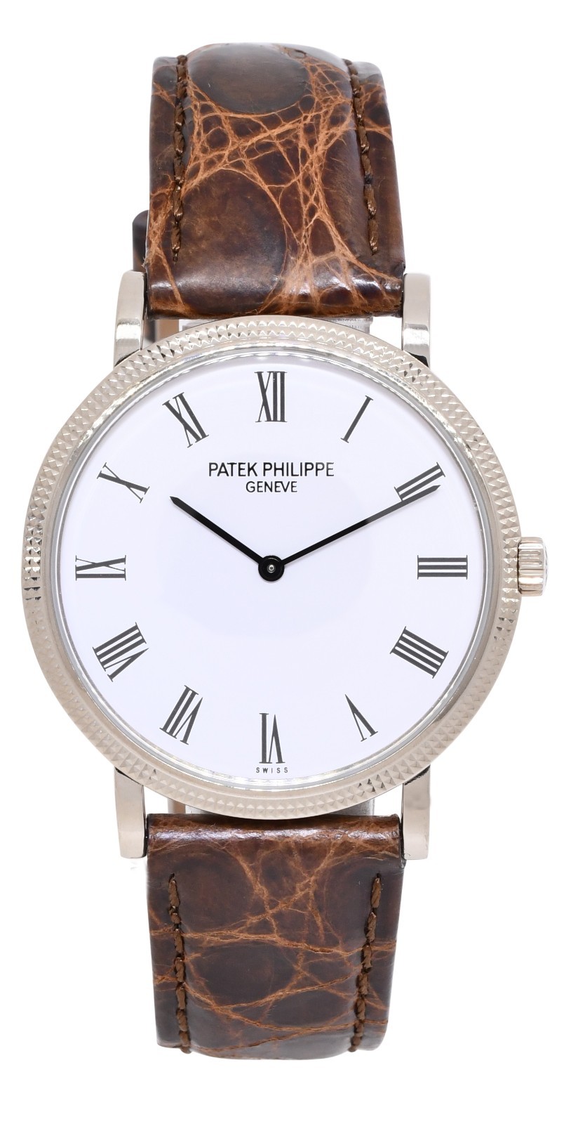 Patek Philippe Calatrava 5120 18k White Gold Mens 35mm Automatic Watch 5120G