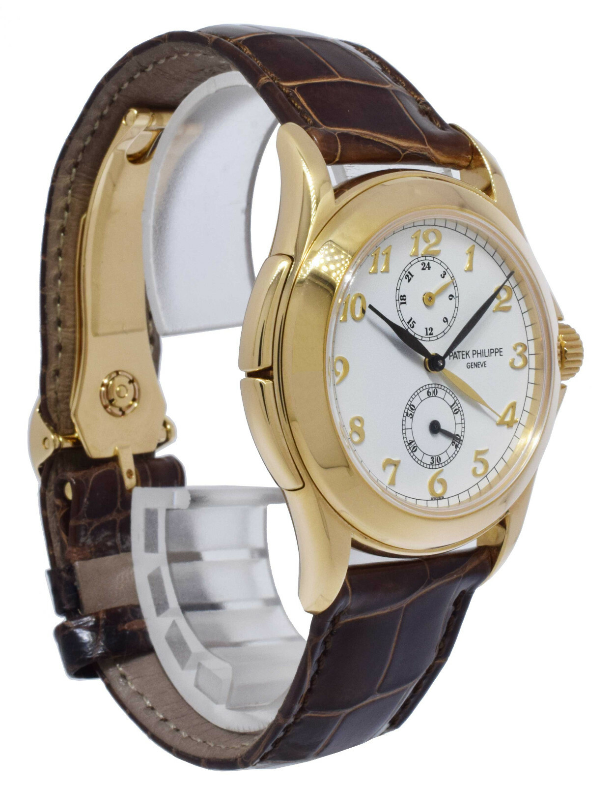 Patek Philippe 5134 Travel Time 18k Yellow Gold Mens 37mm Manual Watch 5134J
