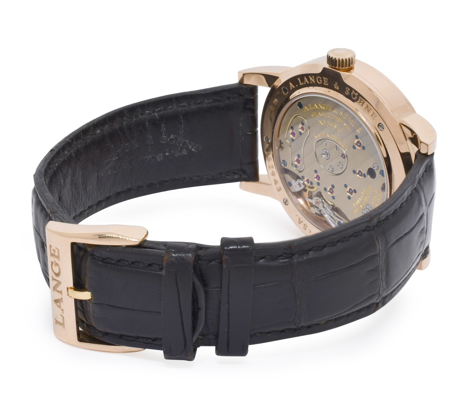 A. Lange & Sohne Grand Lange 1 18k Rose Gold 42mm Manual Watch B/B 115.031