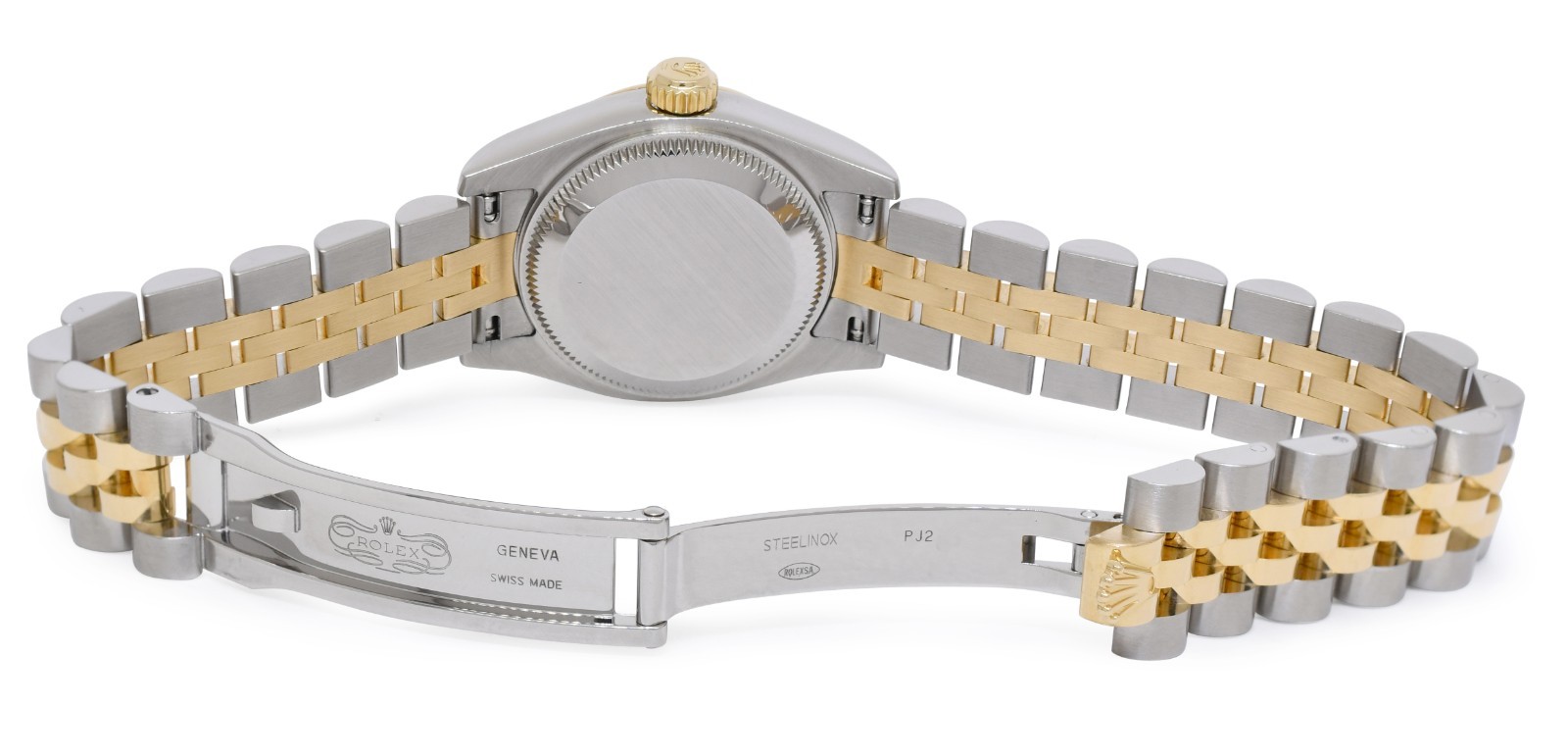 Rolex Datejust 18k Yellow Gold/Steel White Roman Dial Ladies 26mm Watch M 179173