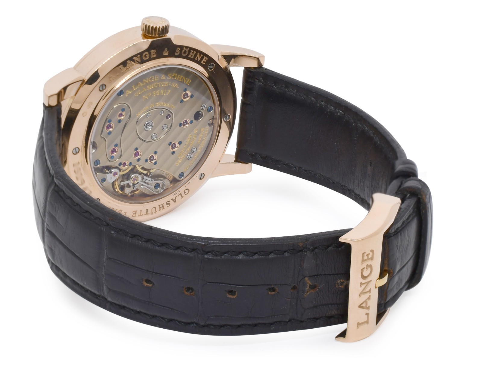 A. Lange & Sohne Grand Lange 1 18k Rose Gold 42mm Manual Watch B/B 115.031