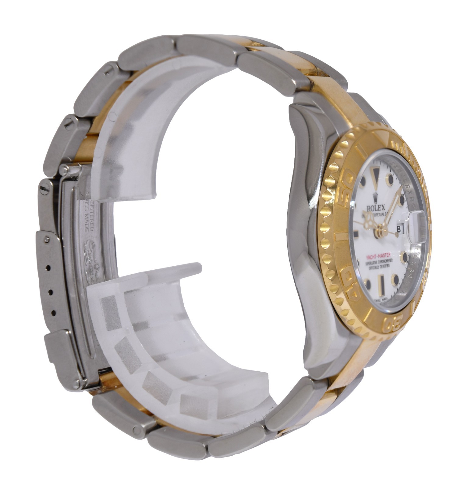 Rolex Yacht-Master 18k Yellow Gold/Steel White Dial Ladies 29mm Watch M 169623