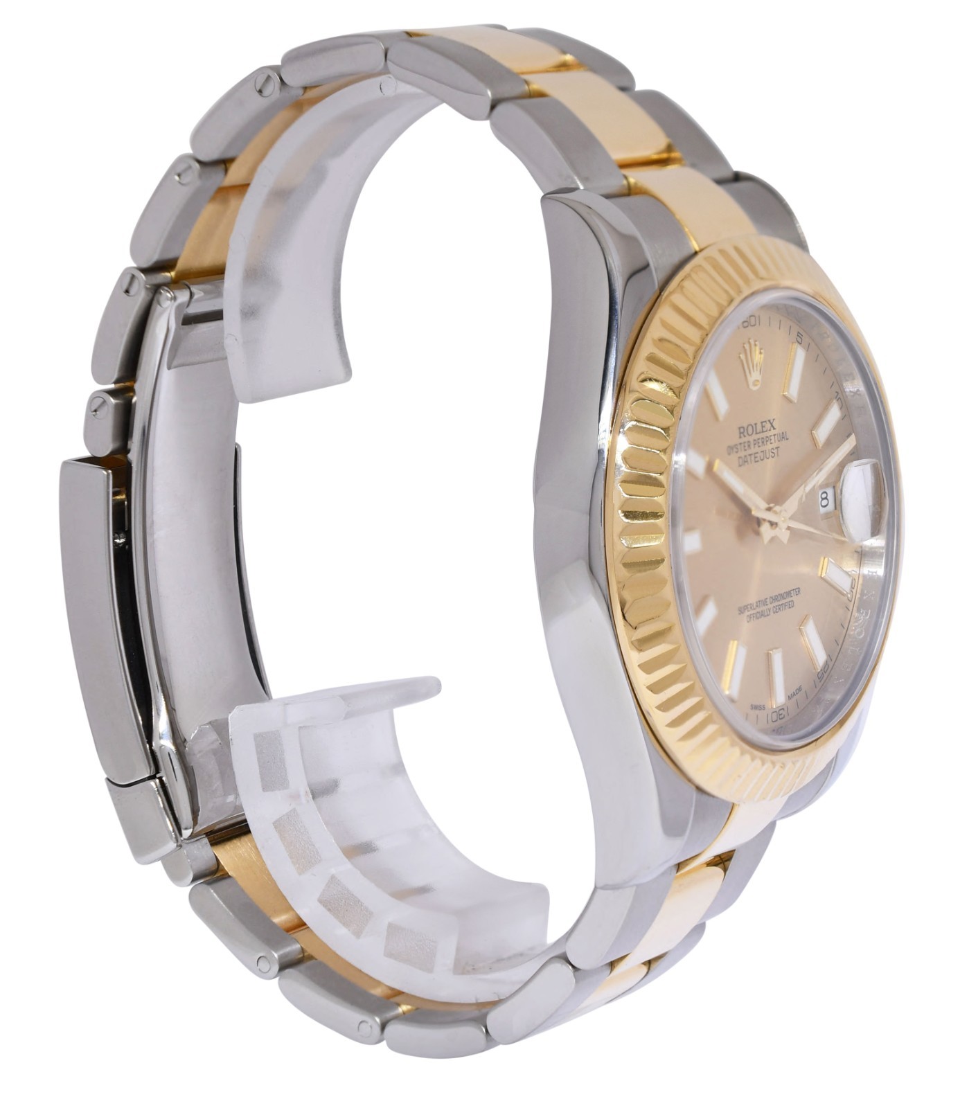 Rolex Datejust II 18k Yellow Gold/Steel Champagne Dial Mens 41mm Watch 116333