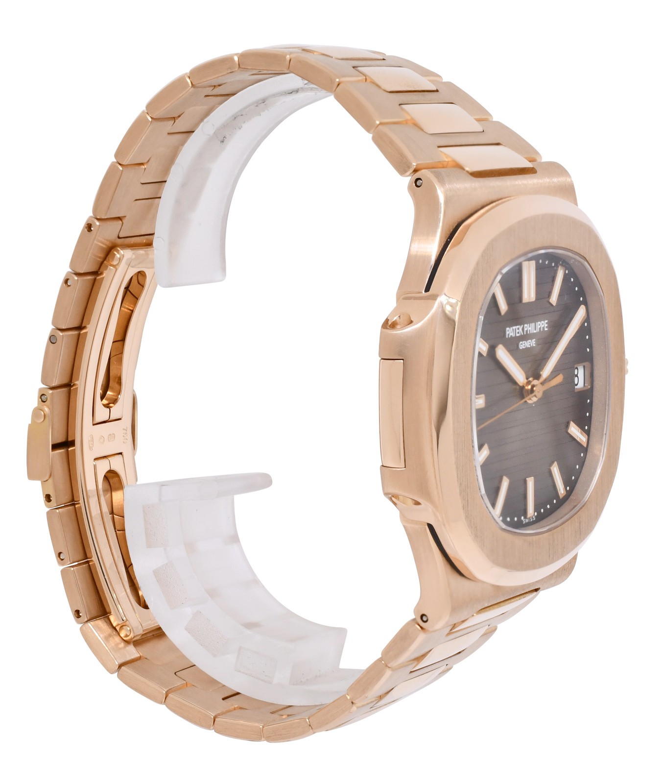 Patek Philippe Nautilus 18k Rose Gold Brown Dial Mens 40mm Watch B/P '18 5711/1R