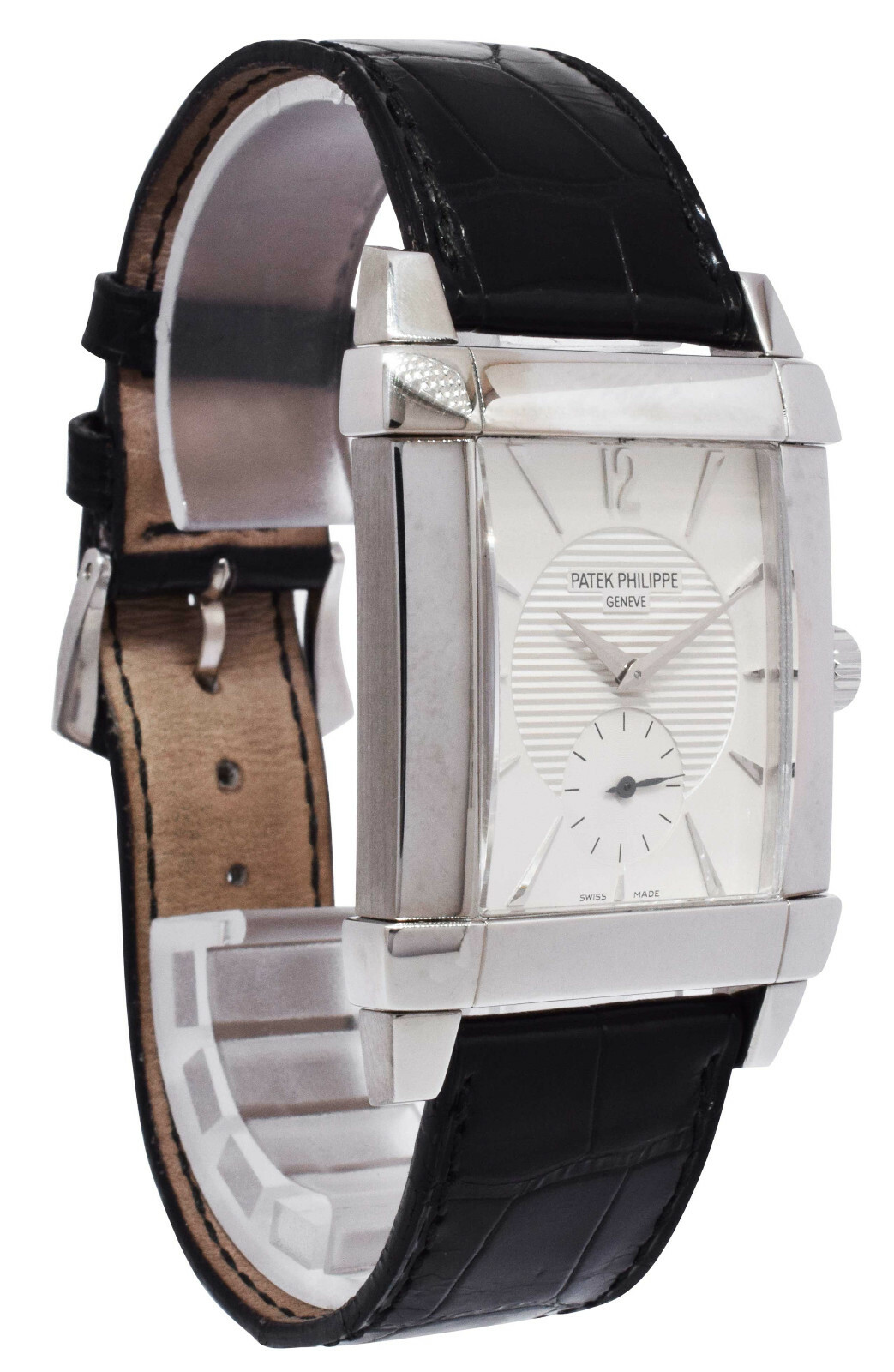 Patek Philippe 5111 Gondolo 18k White Gold Silver Dial Mens Manual Watch 5111G