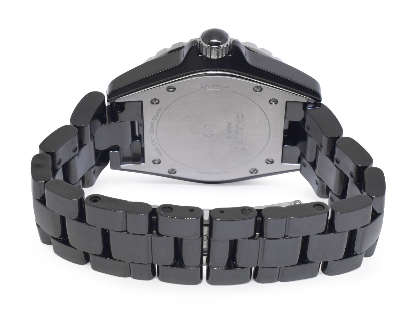 Chanel J12 Black Ceramic & Steel Ladies 38mm Automatic Watch H0684