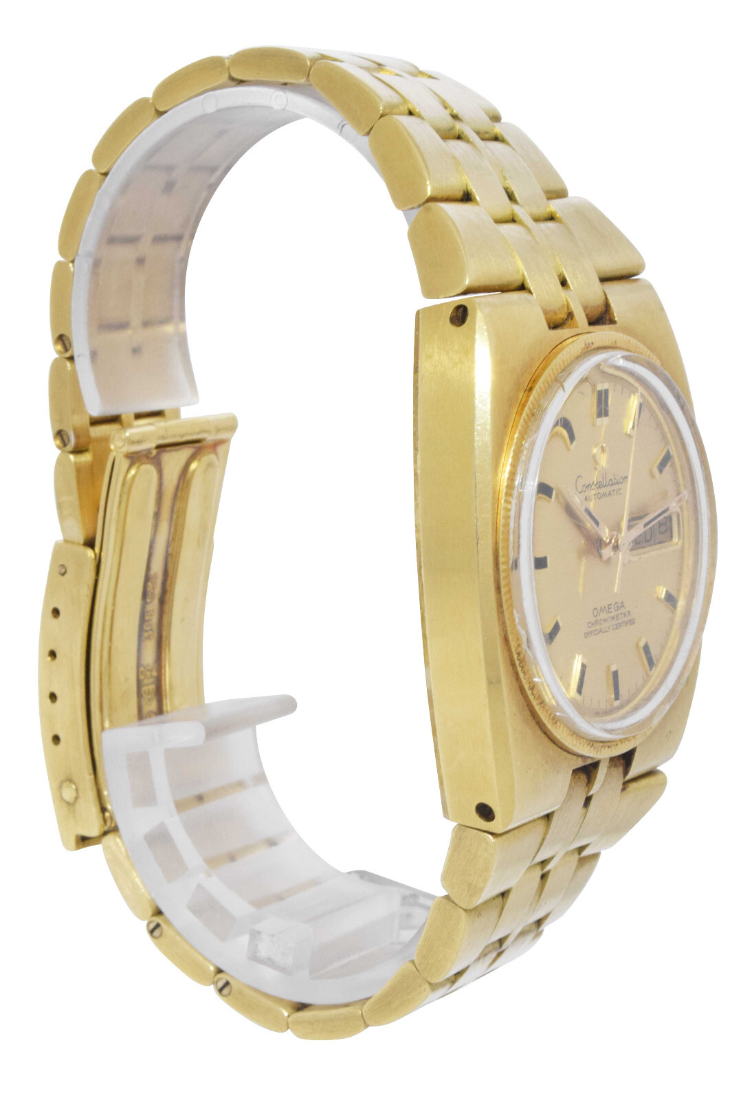 Omega Constellation Day-Date 18k Yellow Gold Mens 36mm Automatic Watch 168.045