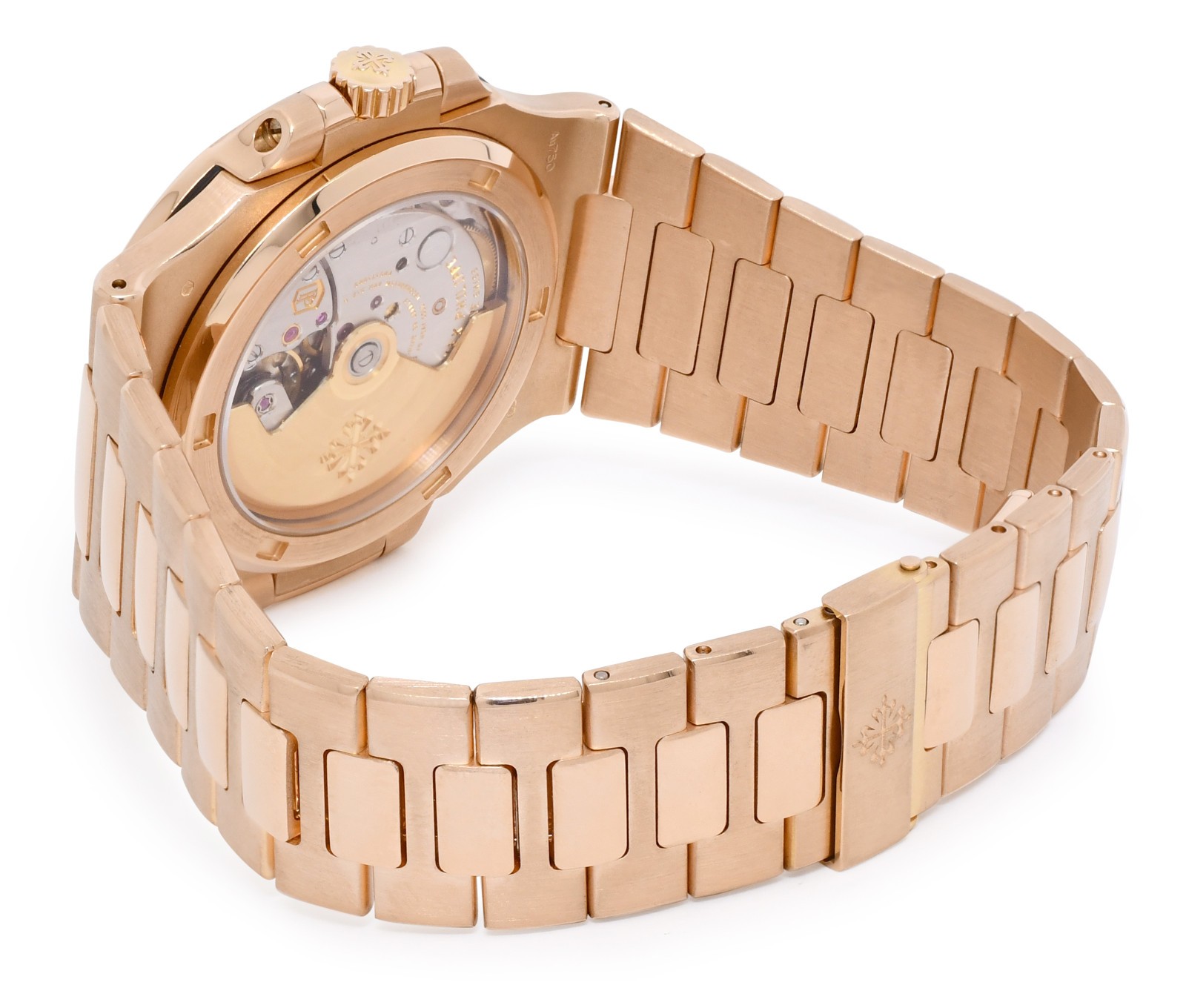 Patek Philippe Nautilus 18k Rose Gold Brown Dial Mens 40mm Watch B/P '18 5711/1R