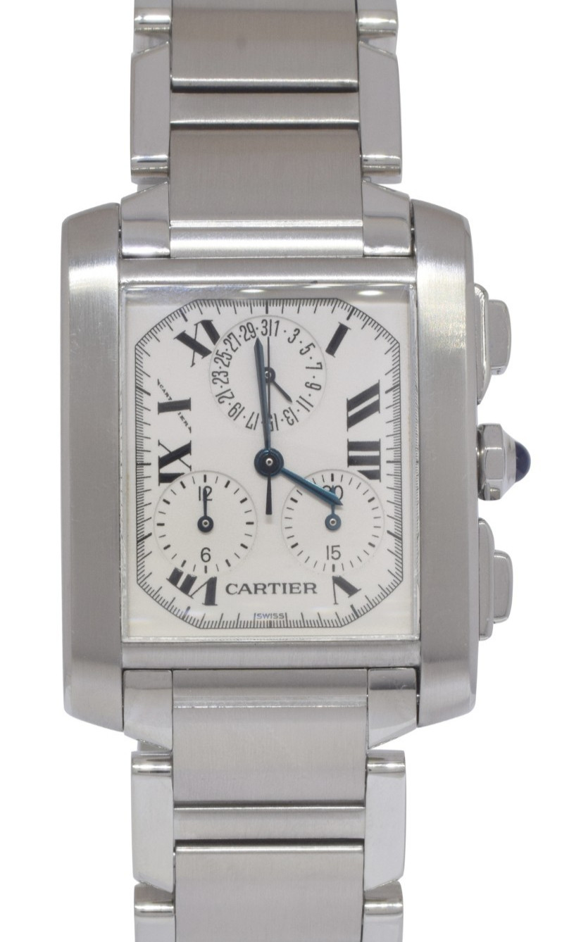Cartier Tank Francaise Chronoflex Chronograph Steel Watch 2303 Cartier Tank Francaise Chronoflex Chronograph Steel Watch 2303
