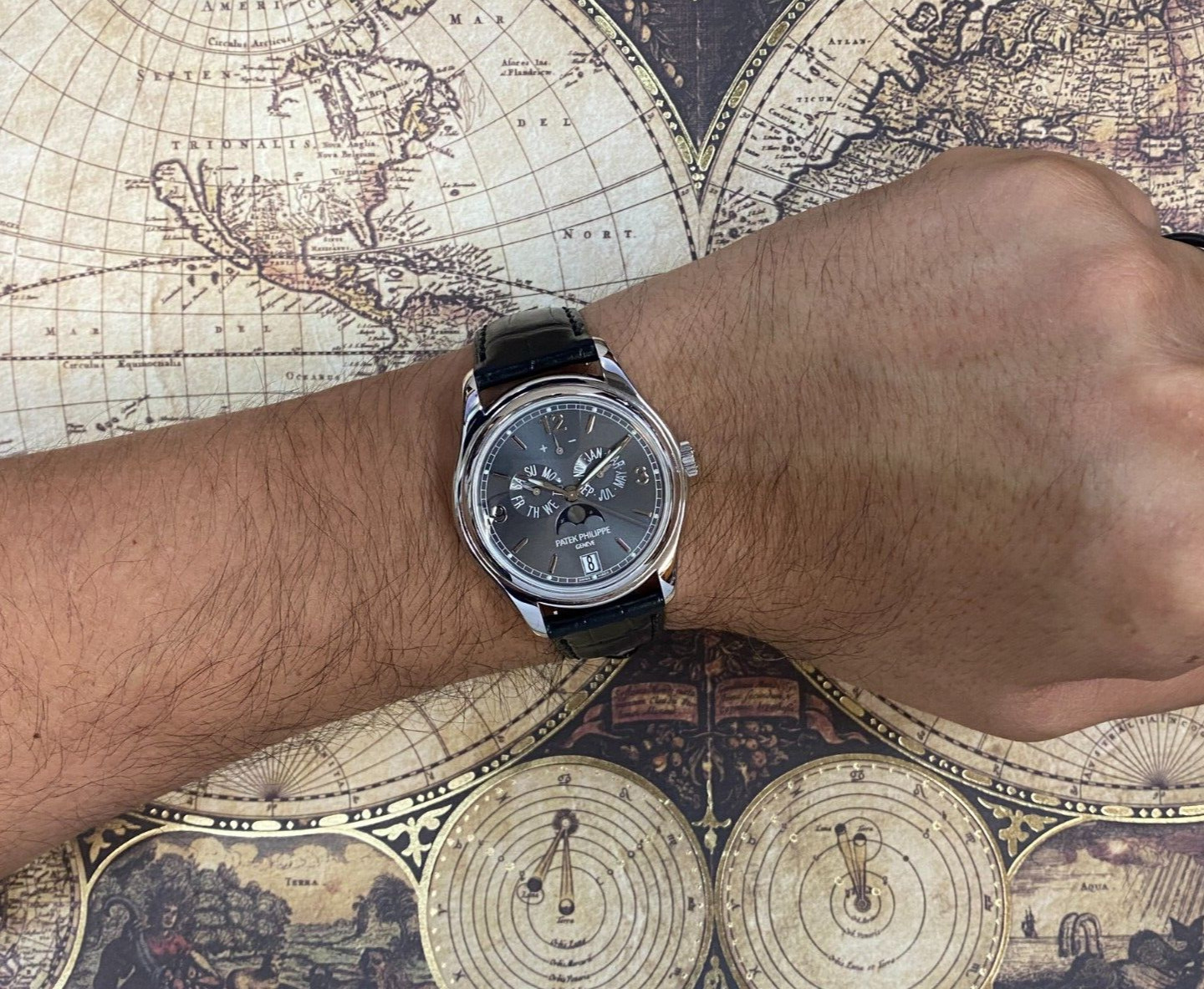 Patek Philippe Annual Calendar 5146 18k White Gold Slate Dial 39 Watch B/P 5146G
