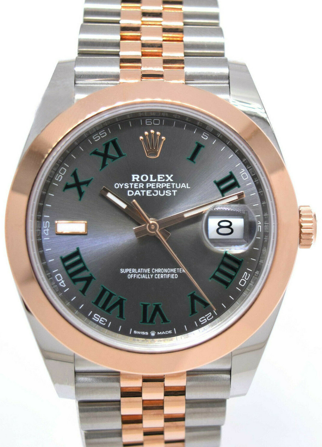 NOS Rolex Datejust 41 Steel / 18k RG Wimbledon Dial Watch Box/papers '21 126301 NOS Rolex Datejust 41 Steel / 18k RG Wimbledon Dial Watch Box/papers '21 126301