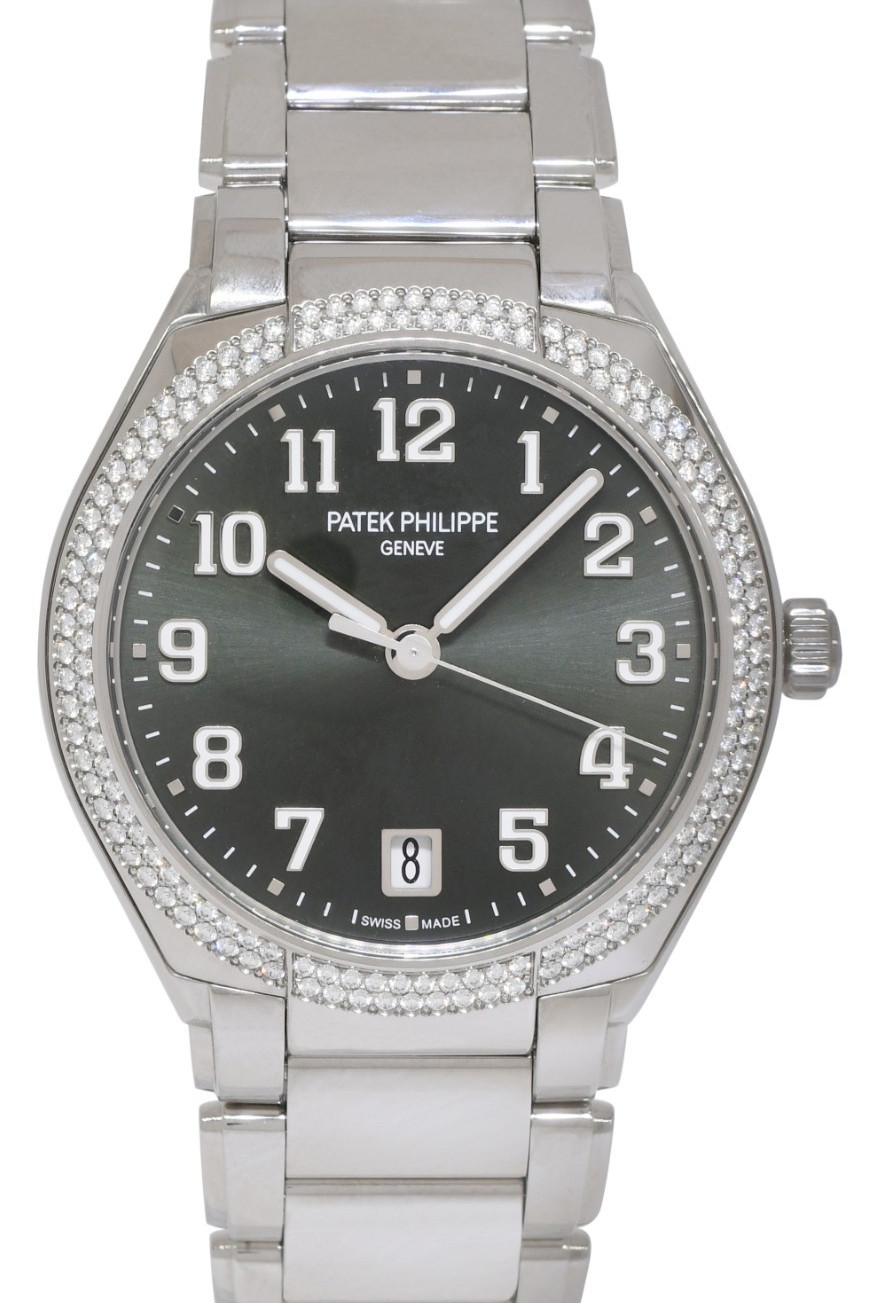Patek Philippe Twenty~4 Steel & Diamond Olive Green Watch BP ' 24 7300/1200A-011