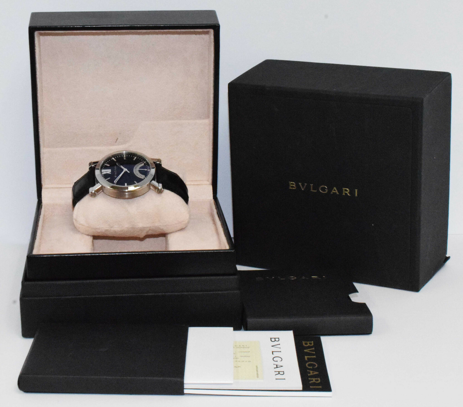 Bvlgari Sotirio Retrograde Date Steel Automatic Mens Watch Bulgari SB42SDR