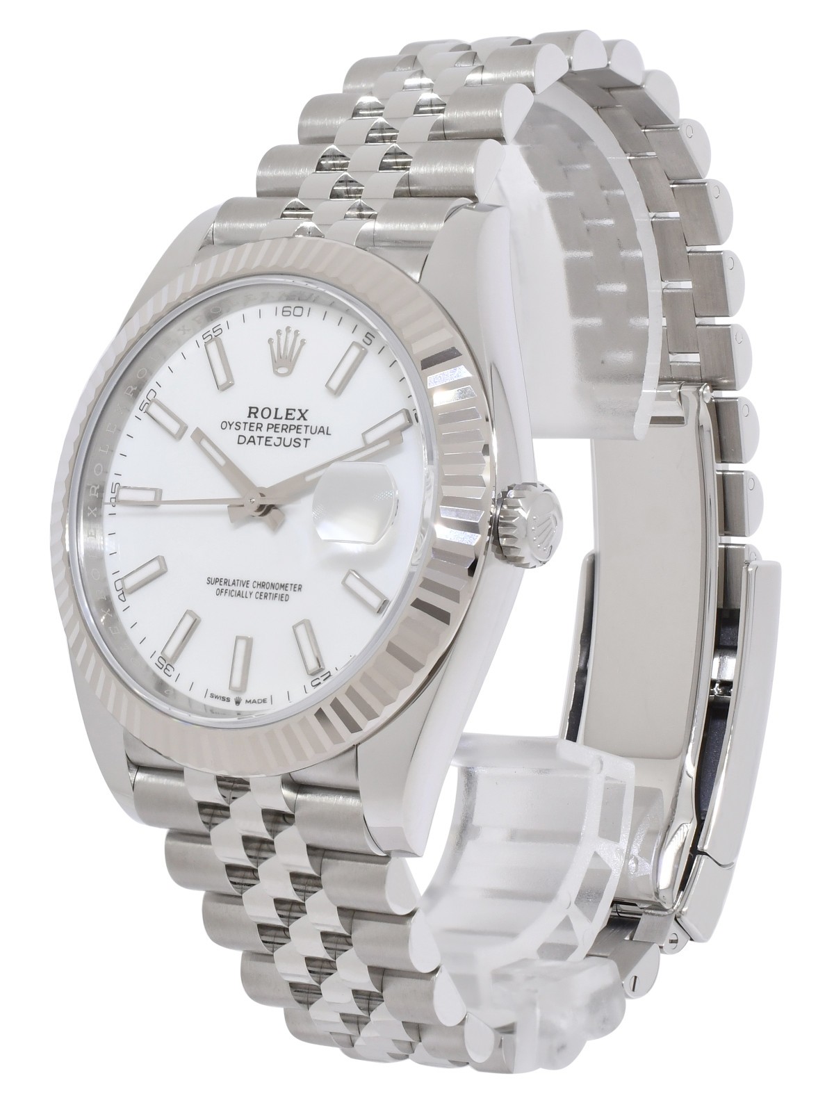 NEW Rolex Datejust 41 Steel & Gold Bezel White Dial Jubilee Watch B/P '25 126334