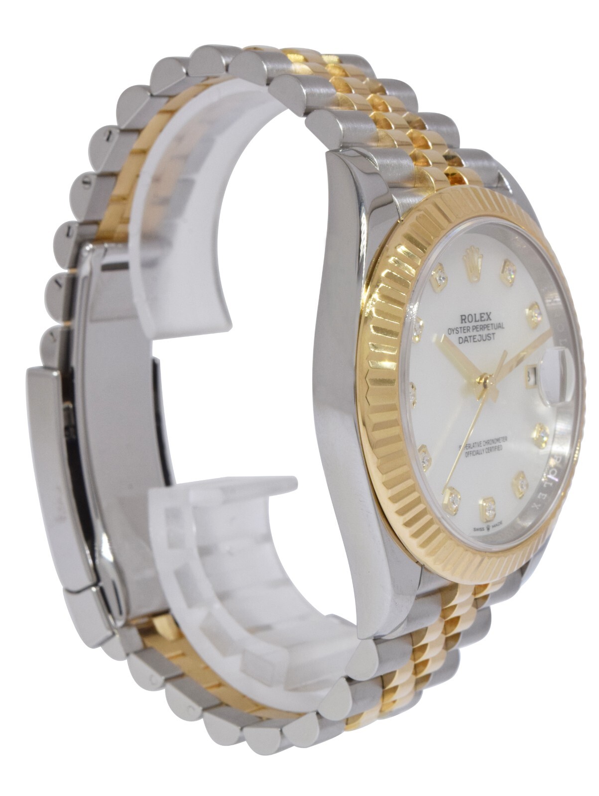 Rolex Datejust 41 18k Yellow Gold/Steel MOP Diamond Dial Jubilee Watch 126333