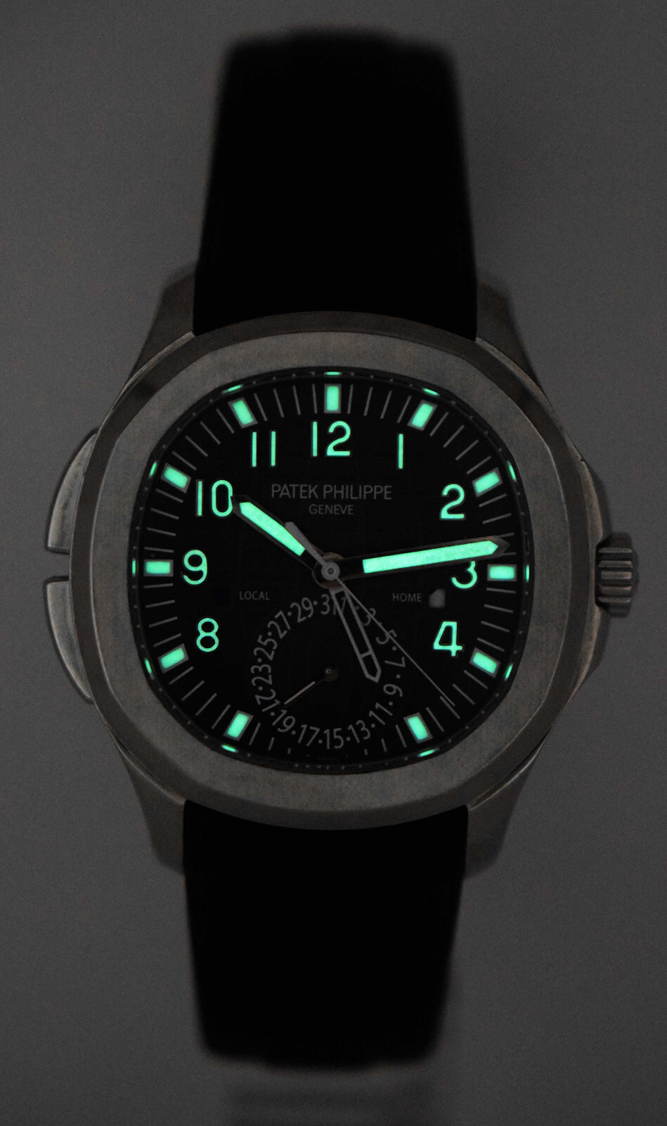 Patek Philippe Aquanaut 5164 Travel Time Steel & Rubber 40mm Watch B/P '16 5164A