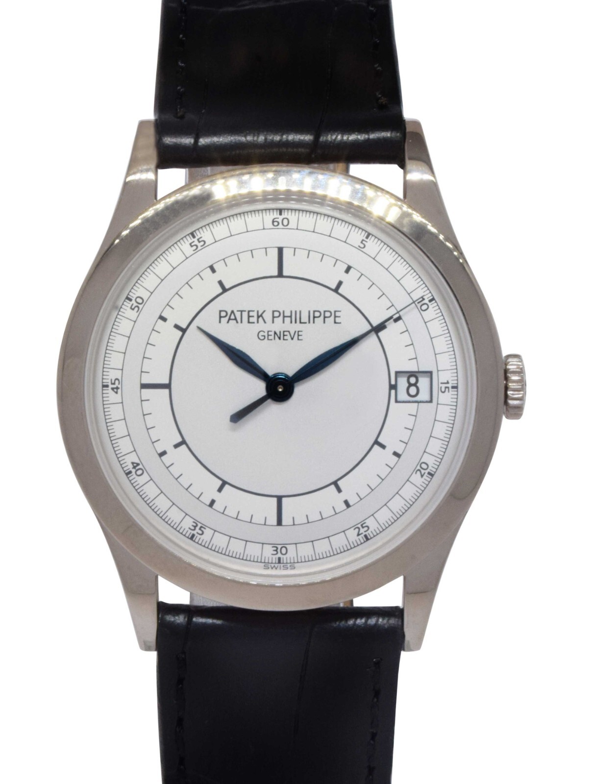 Patek Philippe Calatrava 5296 18k White Gold Mens 38mm Automatic Watch 5296G