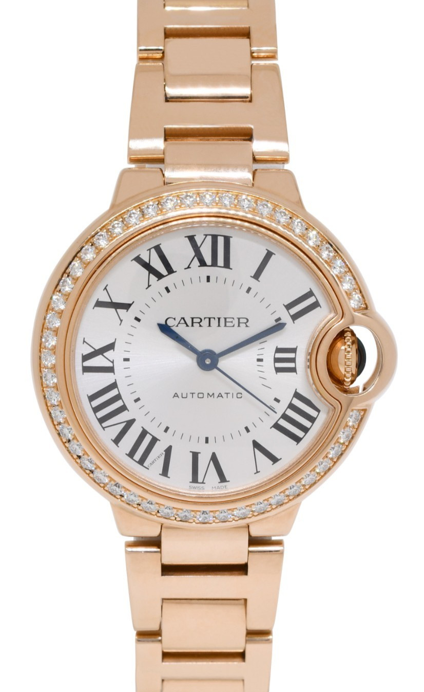 Cartier Ballon Bleu 33mm Rose Gold Diamond Bezel Watch B/P '21 WJBB0036 3682 Cartier Ballon Bleu 33mm Rose Gold Diamond Bezel Watch B/P '21 WJBB0036 3682