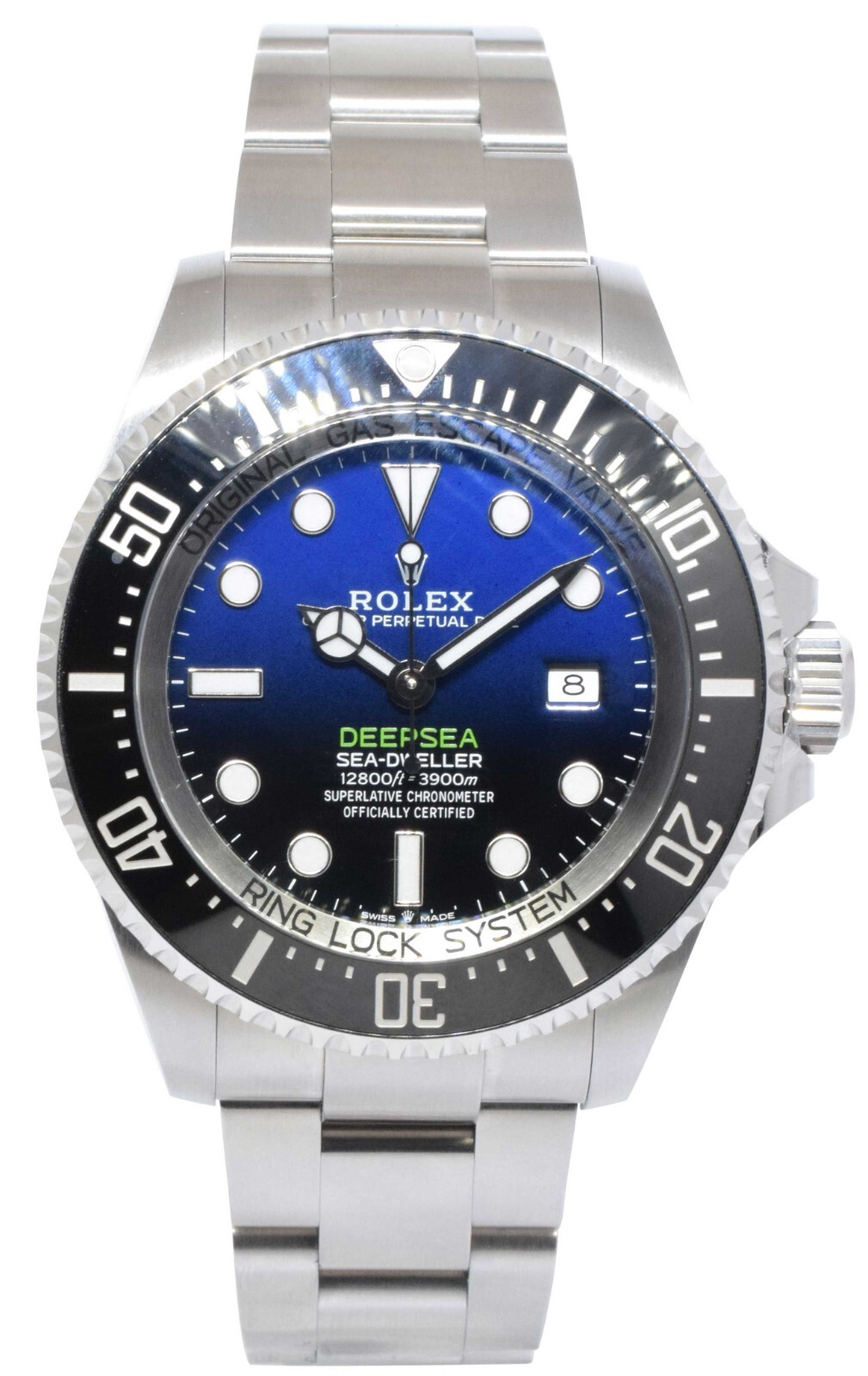 Rolex Cameron Deepsea Sea-Dweller D-Blue Steel/Ceramic 44mm Watch B/P '19 126660