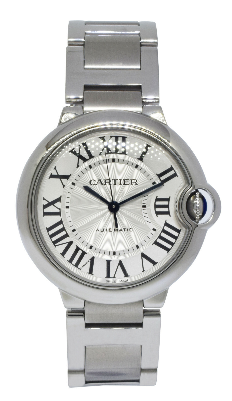 Cartier Ballon Bleu 36mm Steel Silver Dial Ladies Auto Watch W6920046 B/P 3284
