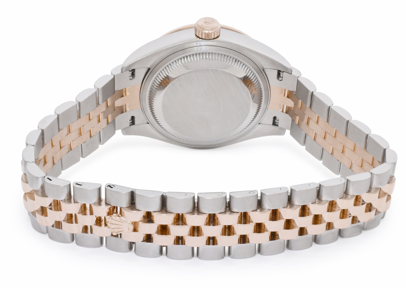 Rolex Datejust 28 Rose Gold/Steel Olive Green Diamond Watch +Card '22 279381RBR