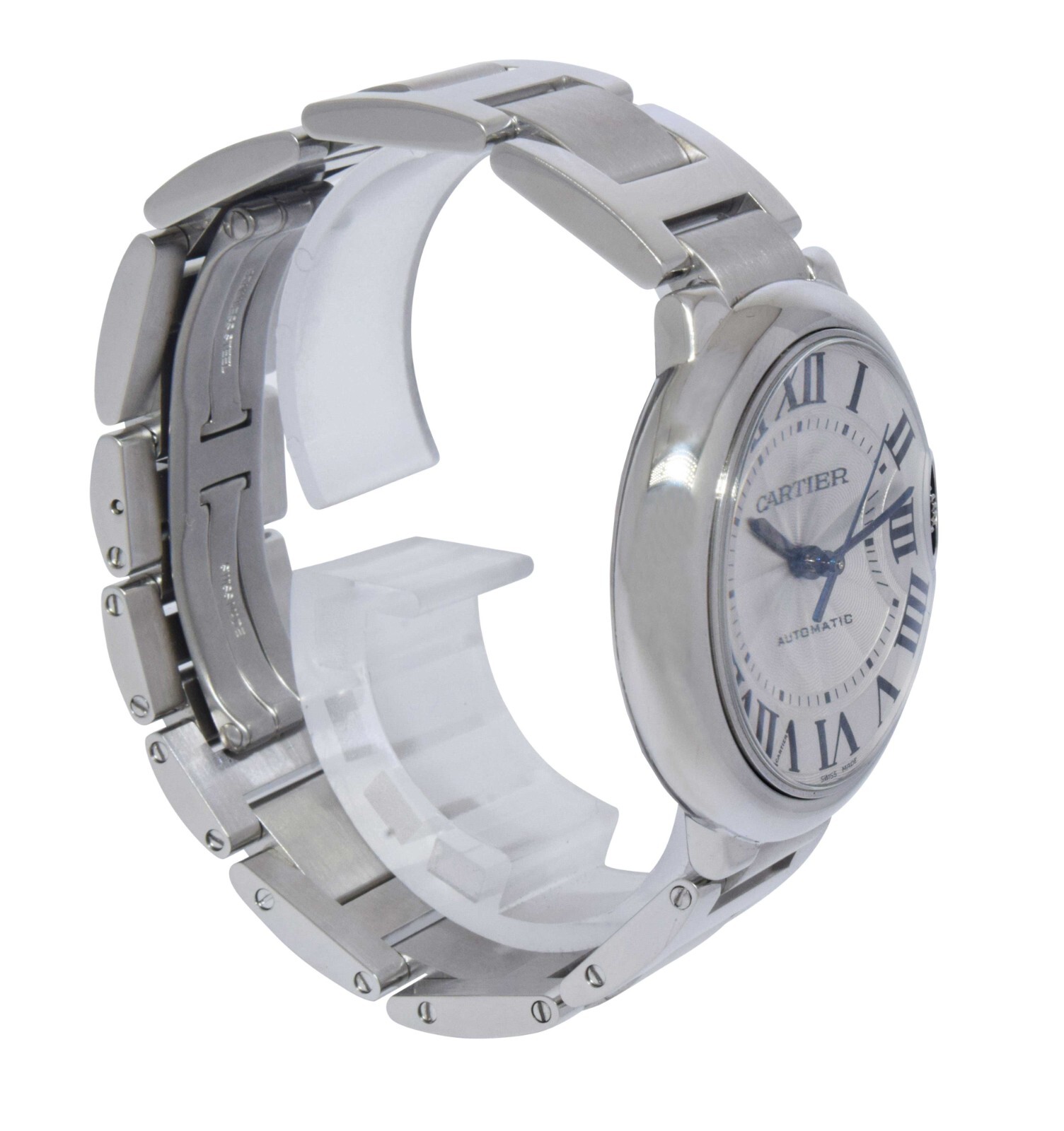 Cartier Ballon Bleu 36mm Steel Silver Dial Ladies Auto Watch W6920046 B/P 3284