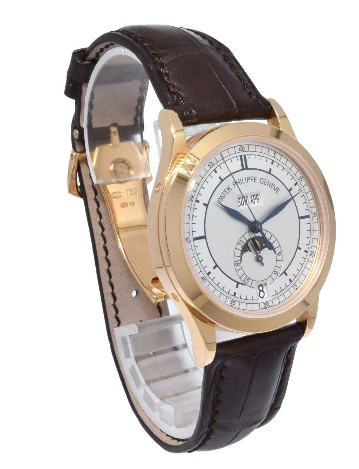 Patek Philippe Annual Calendar 18k RG Silver Sector Dial Box/Papers 5396R-001