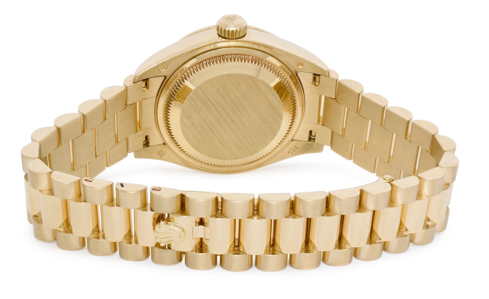 Rolex Datejust 28 President 18k Yellow Gold Pave Diamond Ladies Watch 279138RBR