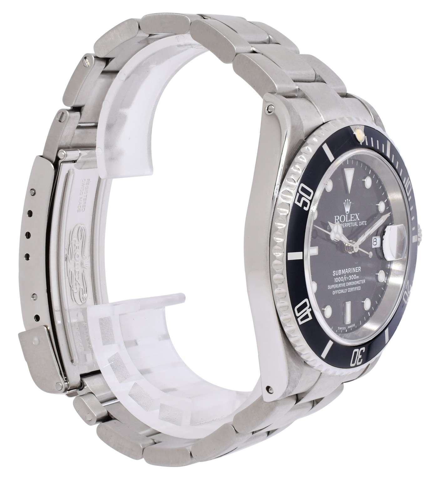Rolex Submariner Date Steel Black Dial/Bezel Mens 40mm Watch Y 16610