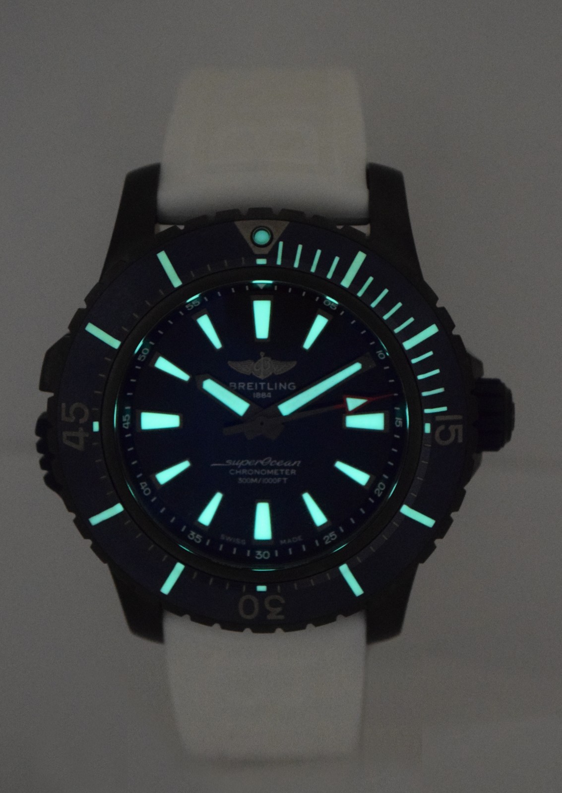 Breitling Superocean Automatic 48 DLC-Titanium Blue Dial Mens Watch B/P V17369