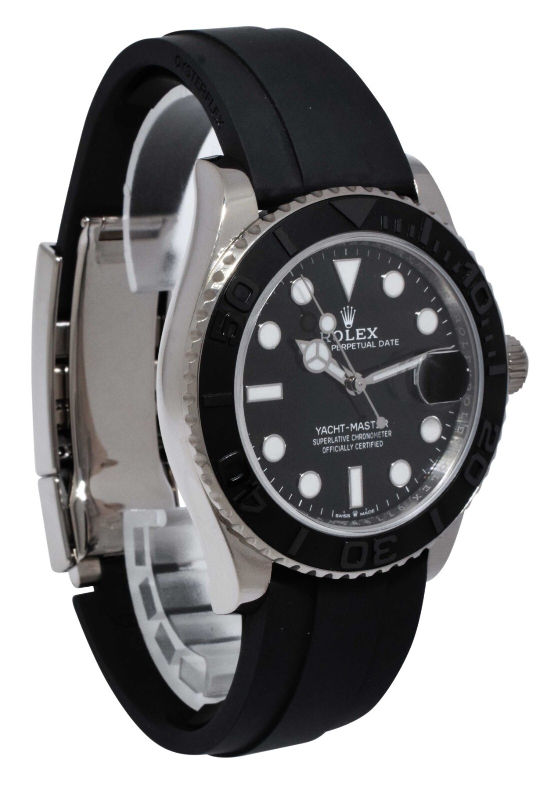 NEW Rolex Yacht-Master 42 18k White Gold Mens Oysterflex Watch B/P '26 226659