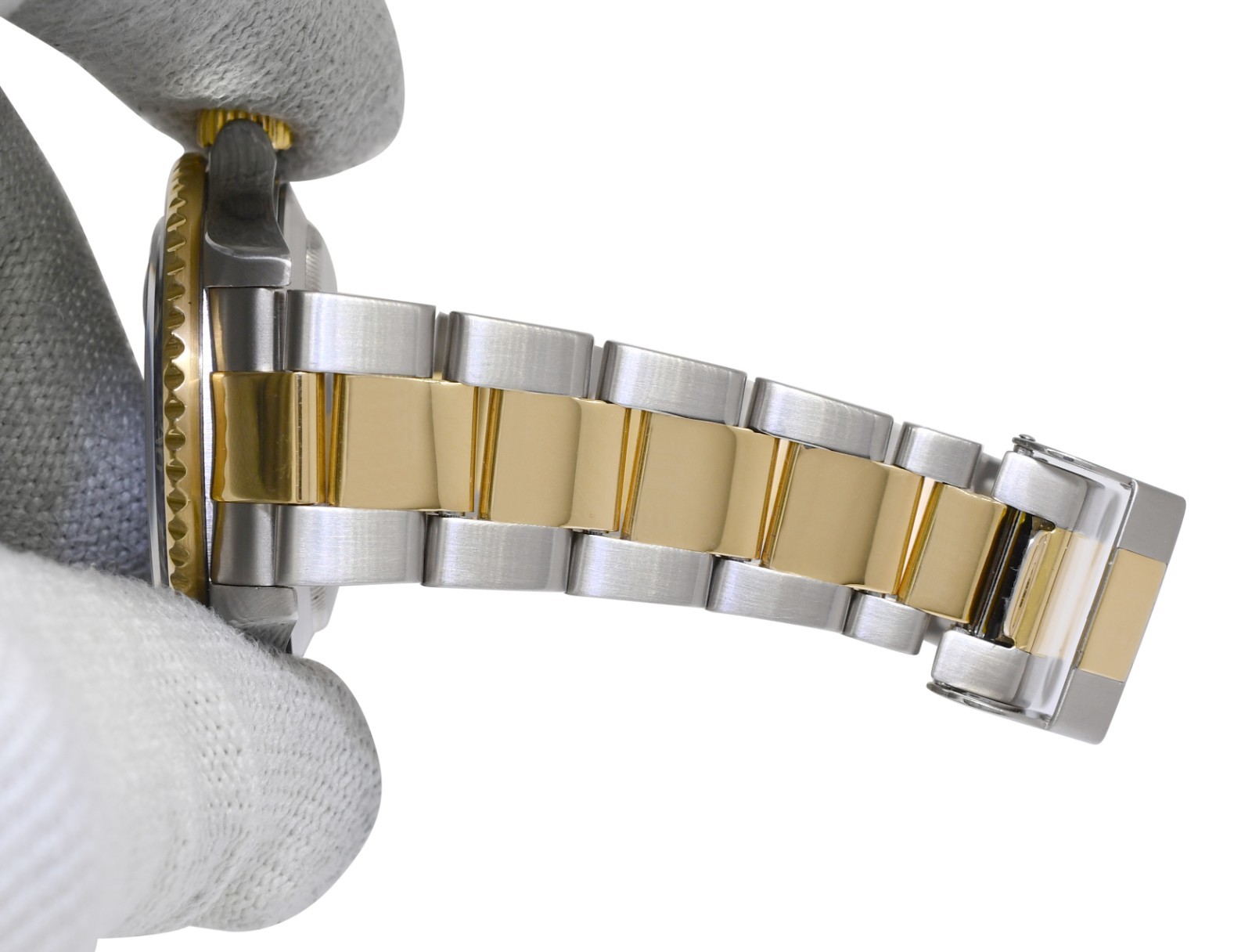 Rolex Submariner 18k Yellow Gold/Steel Slate Serti Diamond 40mm Watch F 16613