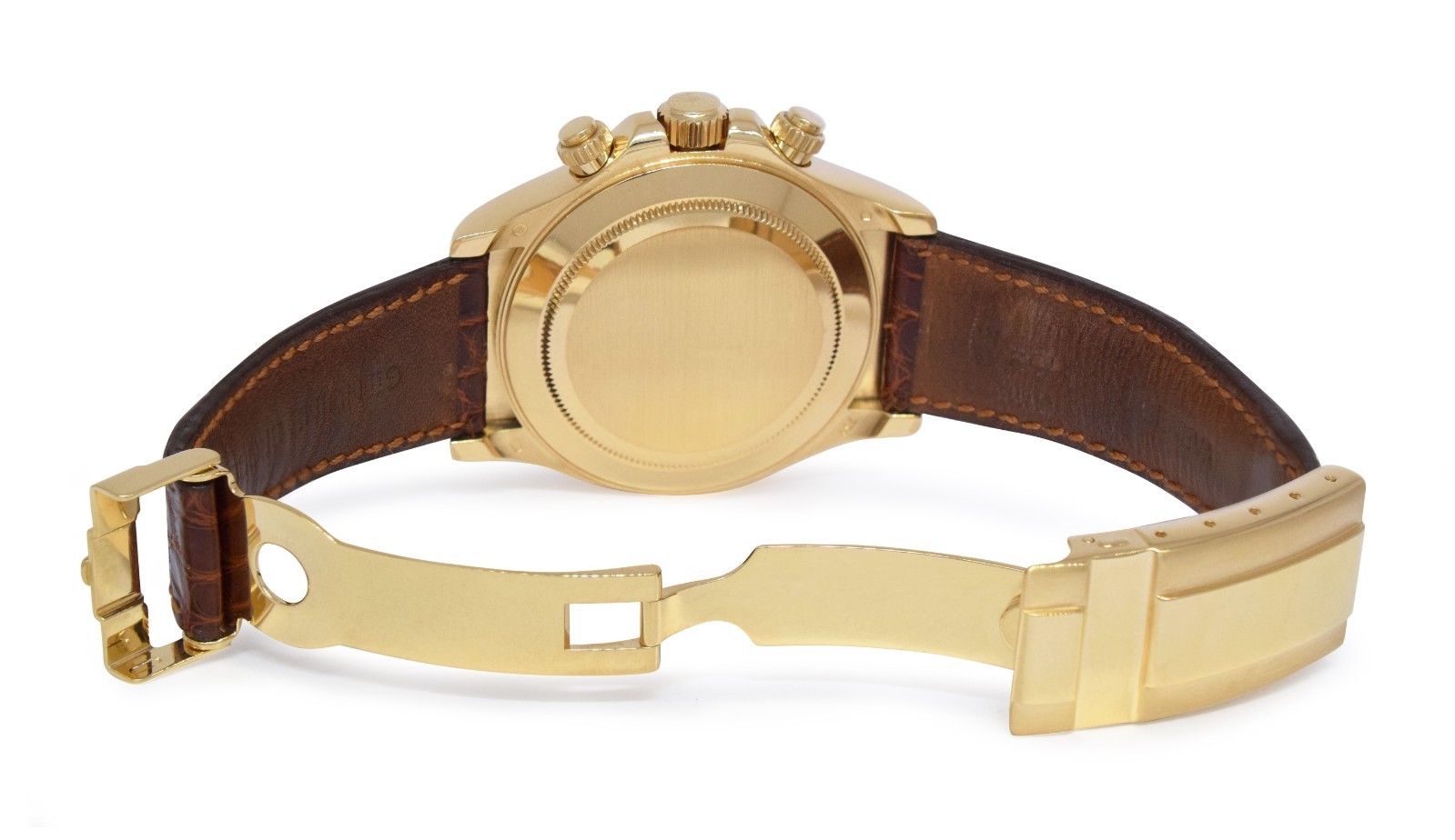 Rolex Daytona Chronograph 18k Yellow Gold White Diamond Dial Watch M 116518