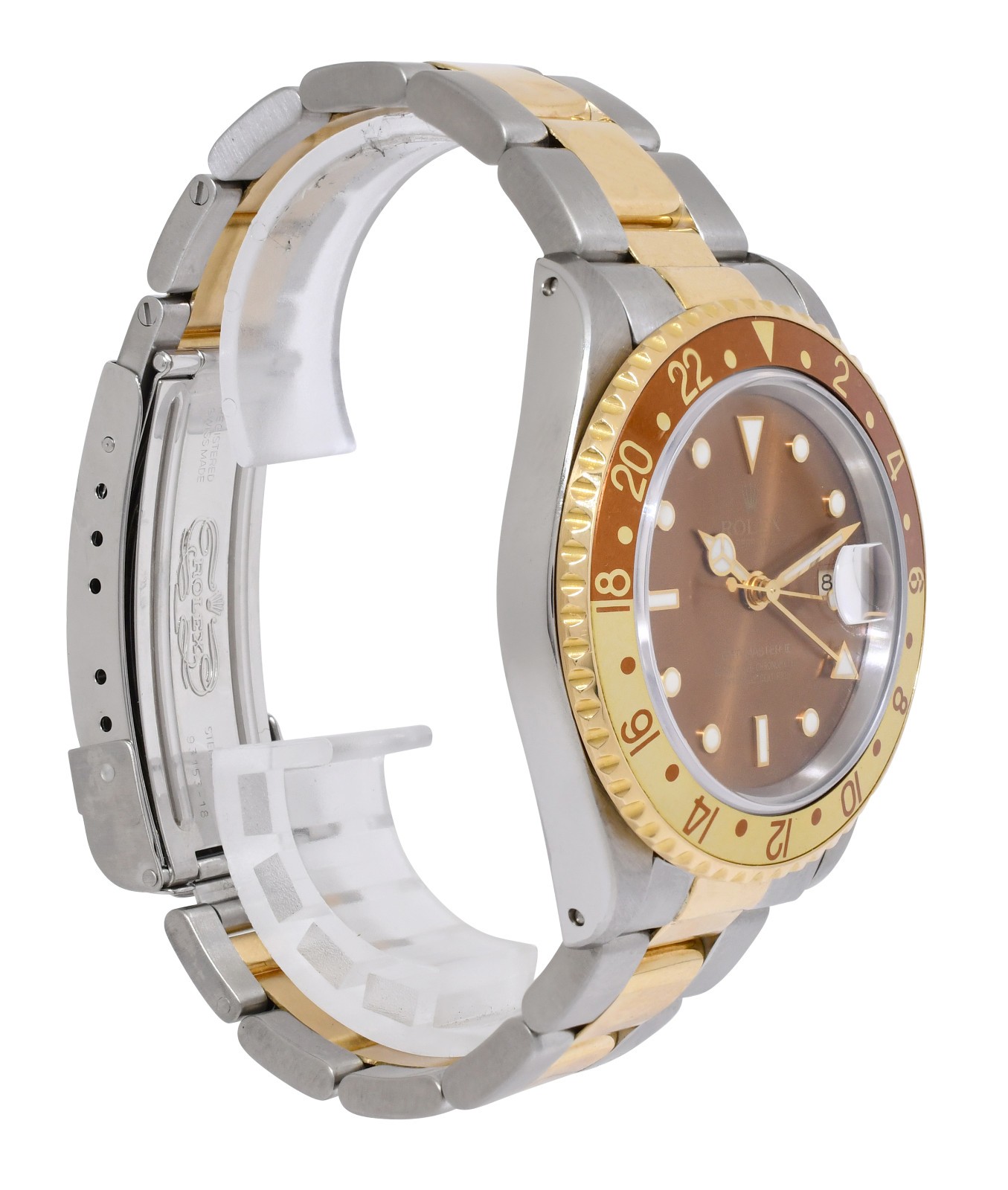 Rolex GMT-Master II 18k Yellow Gold/Steel Root Beer 40mm Vintage Watch '76 16713