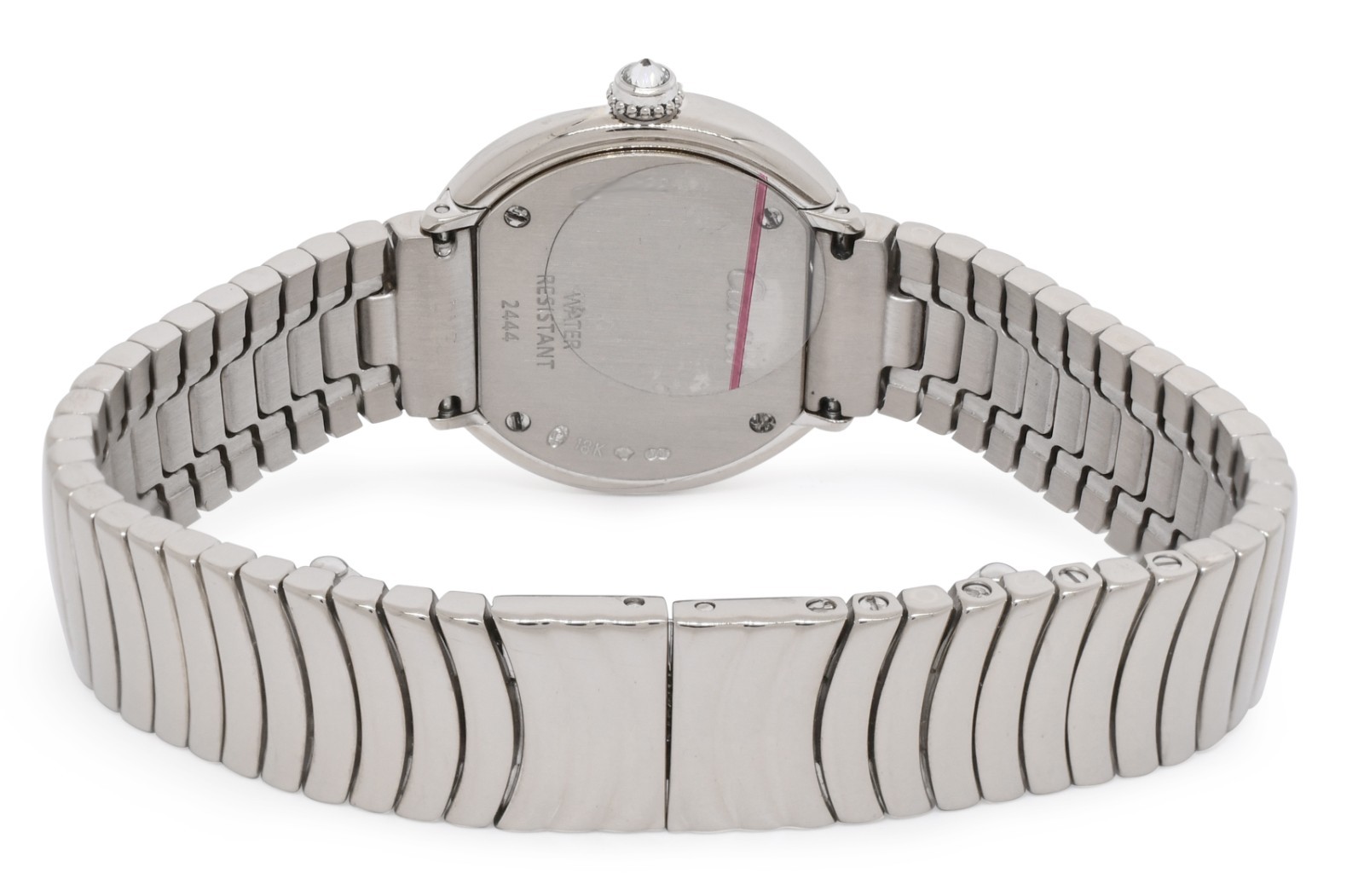 Cartier Trinity 18k WG Diamond Bezel Silver dial Ladies Quartz Watch 2444