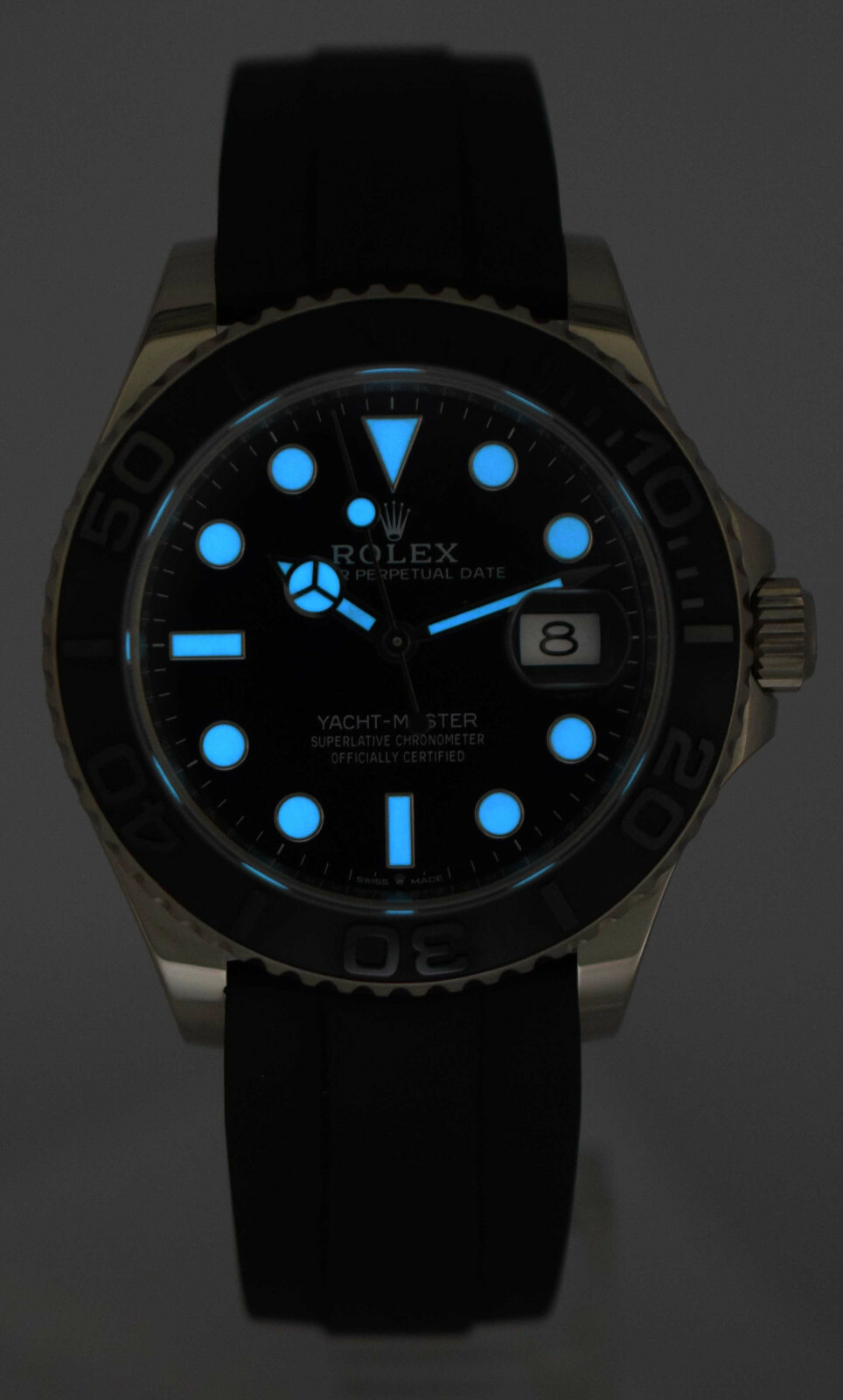 NEW Rolex Yacht-Master 42 18k White Gold Mens Oysterflex Watch B/P '26 226659